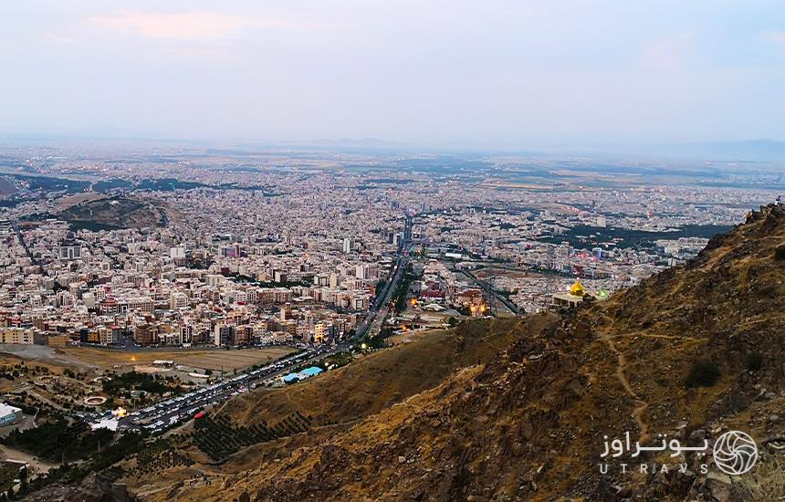 beautiful view of Karaj city from Karaj Baam